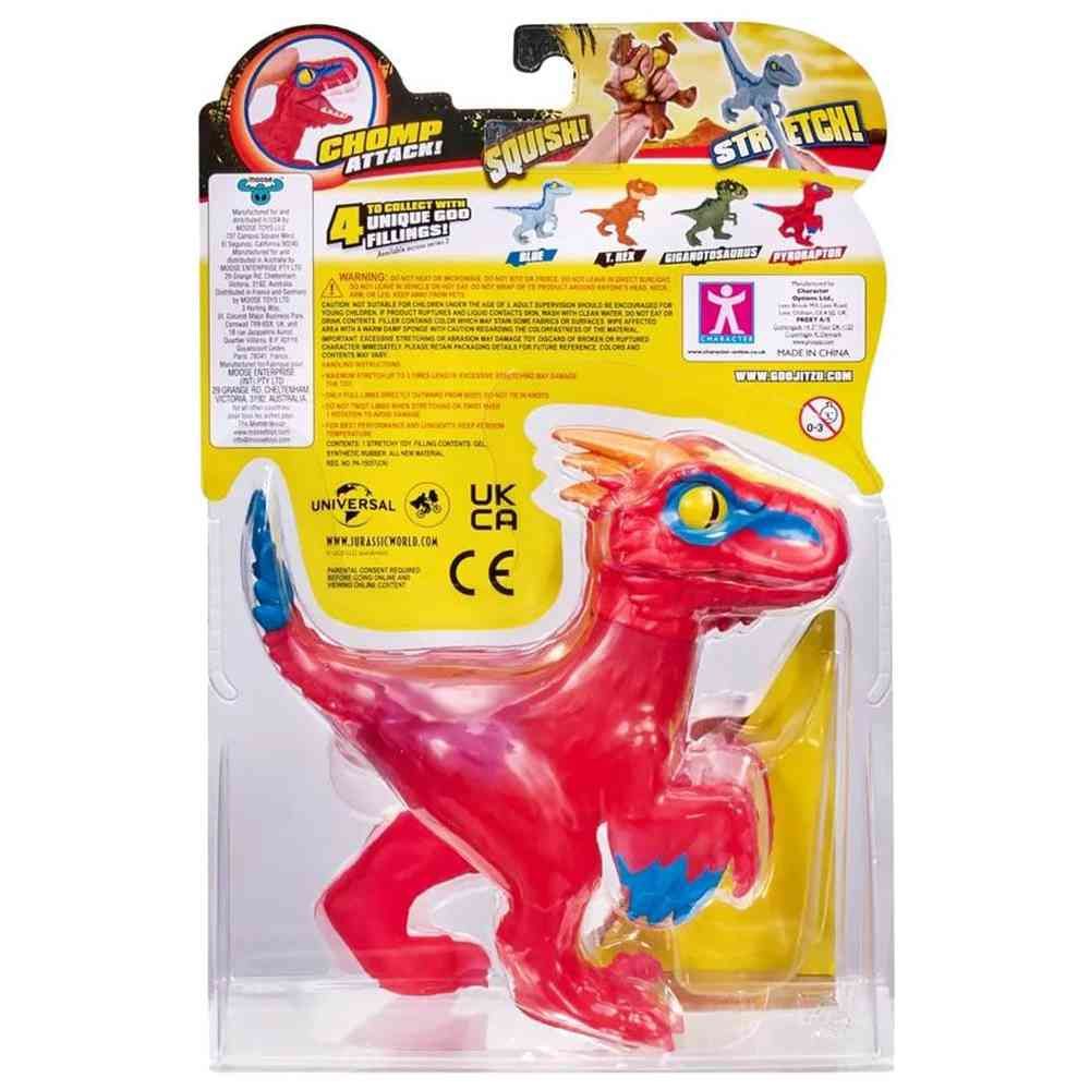 Heroes of Goo Jit Zu - S2 Jurassic World Pyroraptor Stretch Heroes Figure - Red