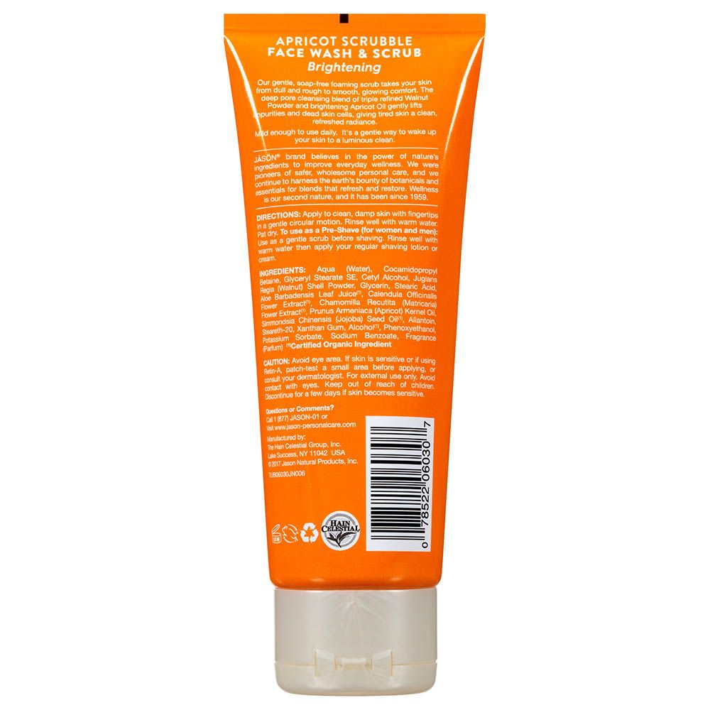 Jason - Apricot Scrubble Face Wash And Scrub - 113 gm