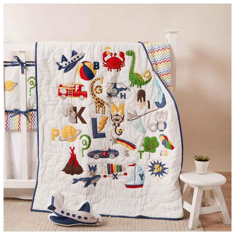 Little West Street - Alphabets Quilt - Blue