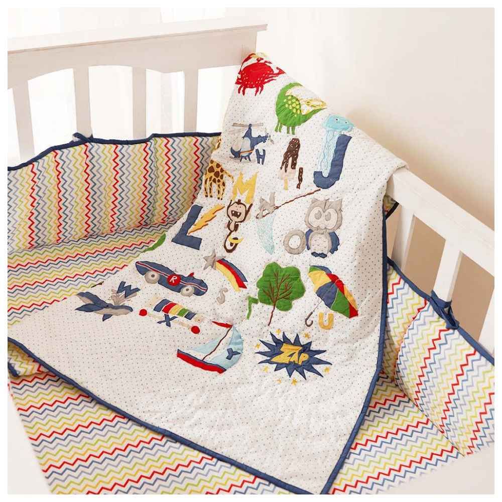 Little West Street - Alphabets Quilt - Blue