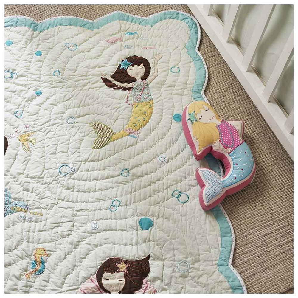 Little West Street - Mermaids Quilt - Mint