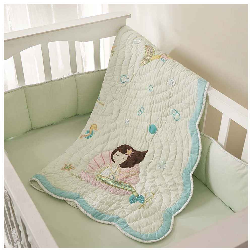 Little West Street - Mermaids Quilt - Mint