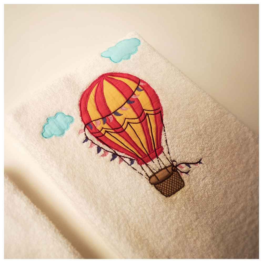 Little West Street - Hot Air Balloon Towel Set - 2 Pcs