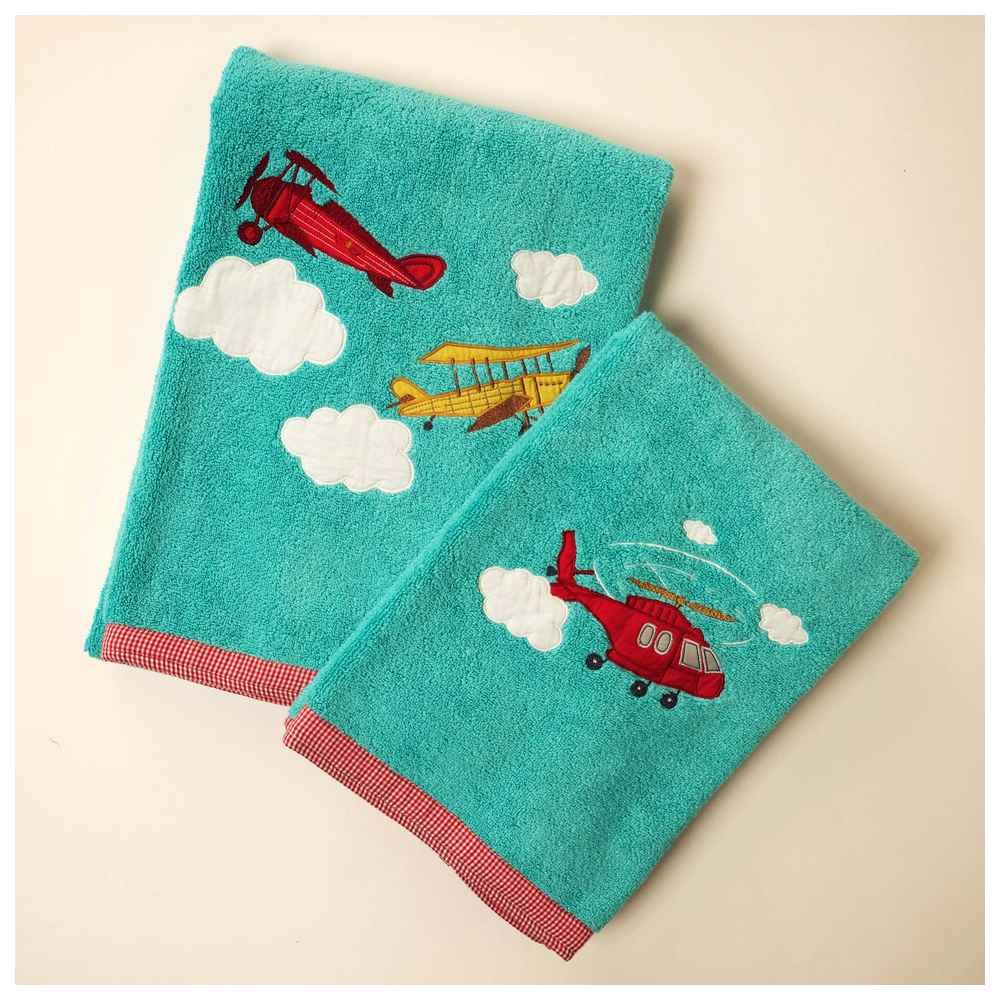 Little West Street - Up, Up & Away Towel Set - 2 Pcs