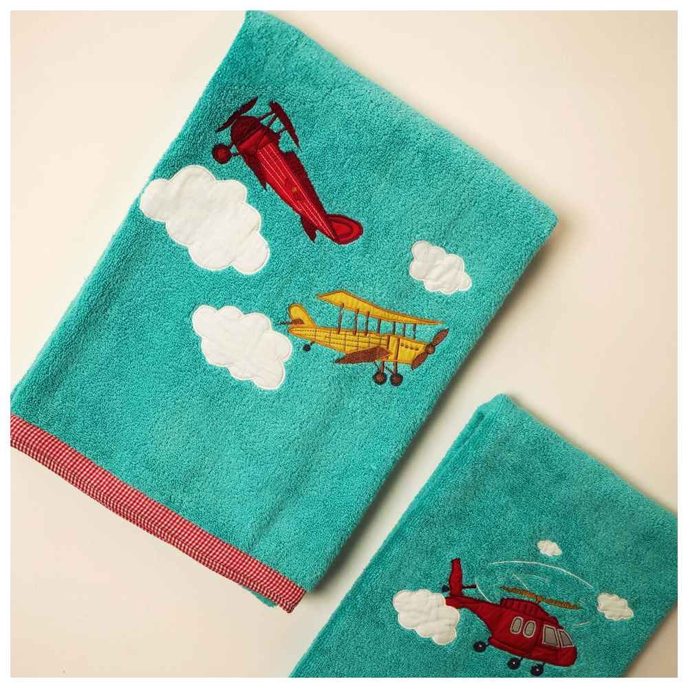 Little West Street - Up, Up & Away Towel Set - 2 Pcs