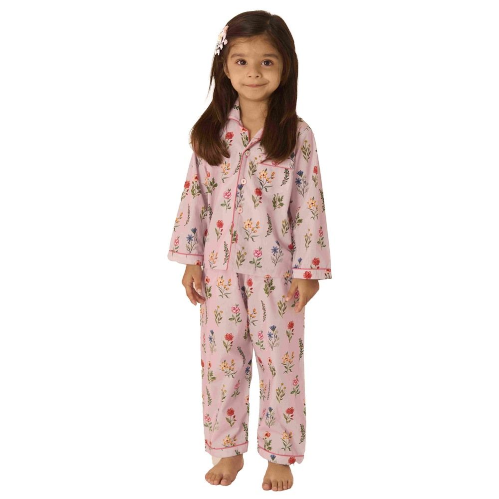 Little West Street - 2pc-Set - Florals Cotton Pyjama Set - Purple