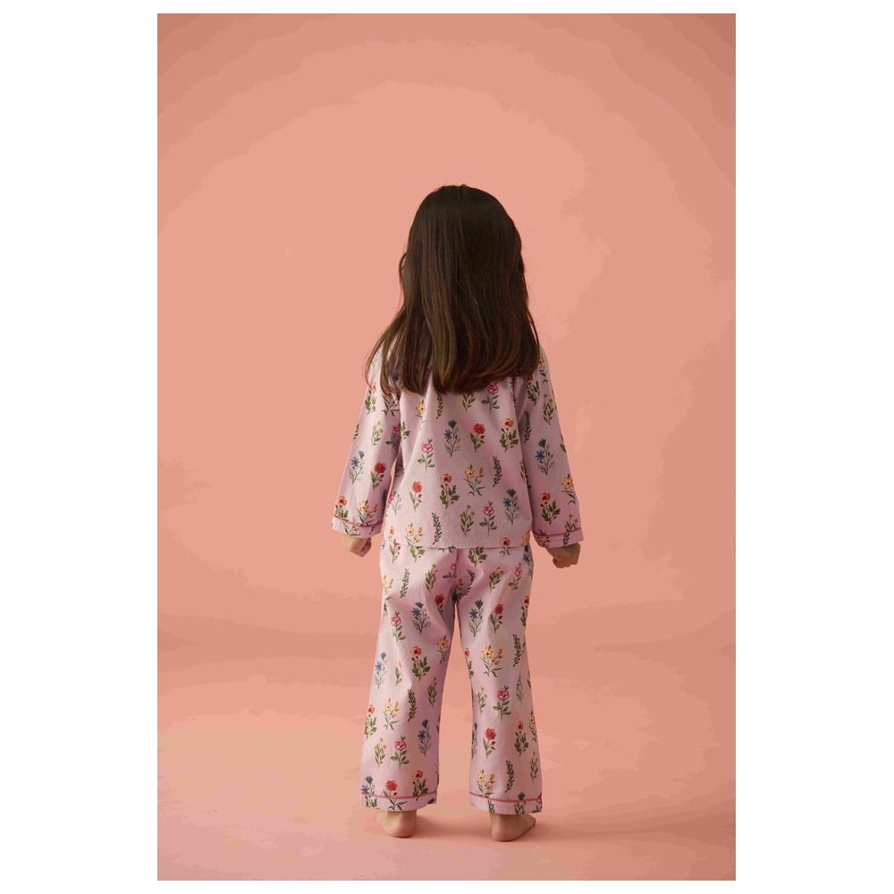 Little West Street - 2pc-Set - Florals Cotton Pyjama Set - Purple