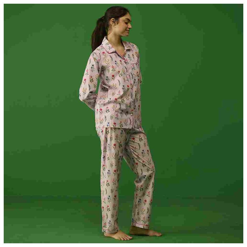 Little West Street - 2pc-Set - Women Florals Pyjama Set - Purple