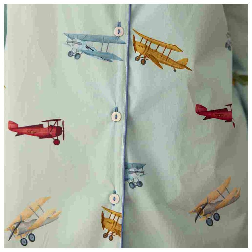 Little West Street - 2pc-Set - Women Planes Pyjama Set - Sky Blue