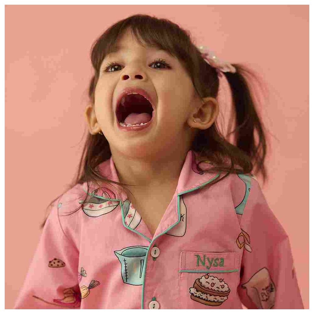 Little West Street - 2pc-Set - Baking Cotton Pyjama Set - Pink