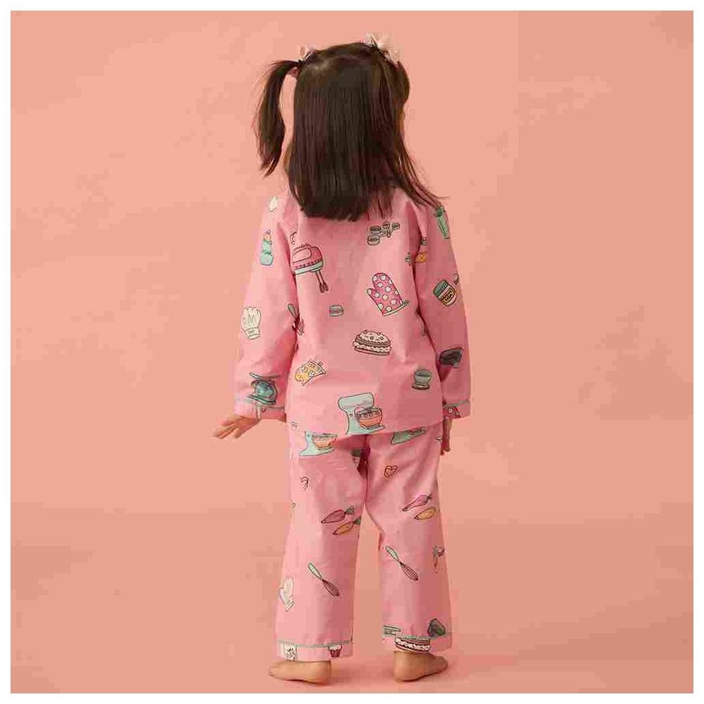 Little West Street - 2pc-Set - Baking Cotton Pyjama Set - Pink