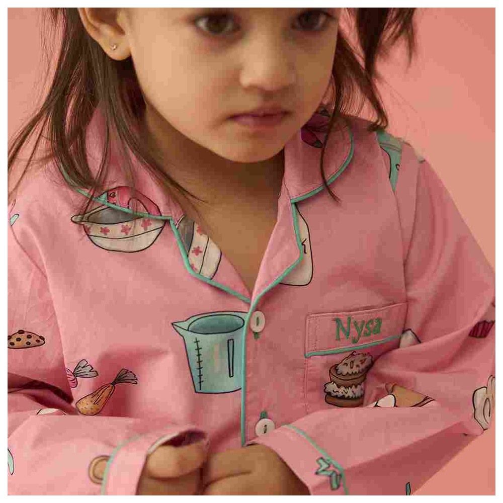 Little West Street - 2pc-Set - Baking Cotton Pyjama Set - Pink