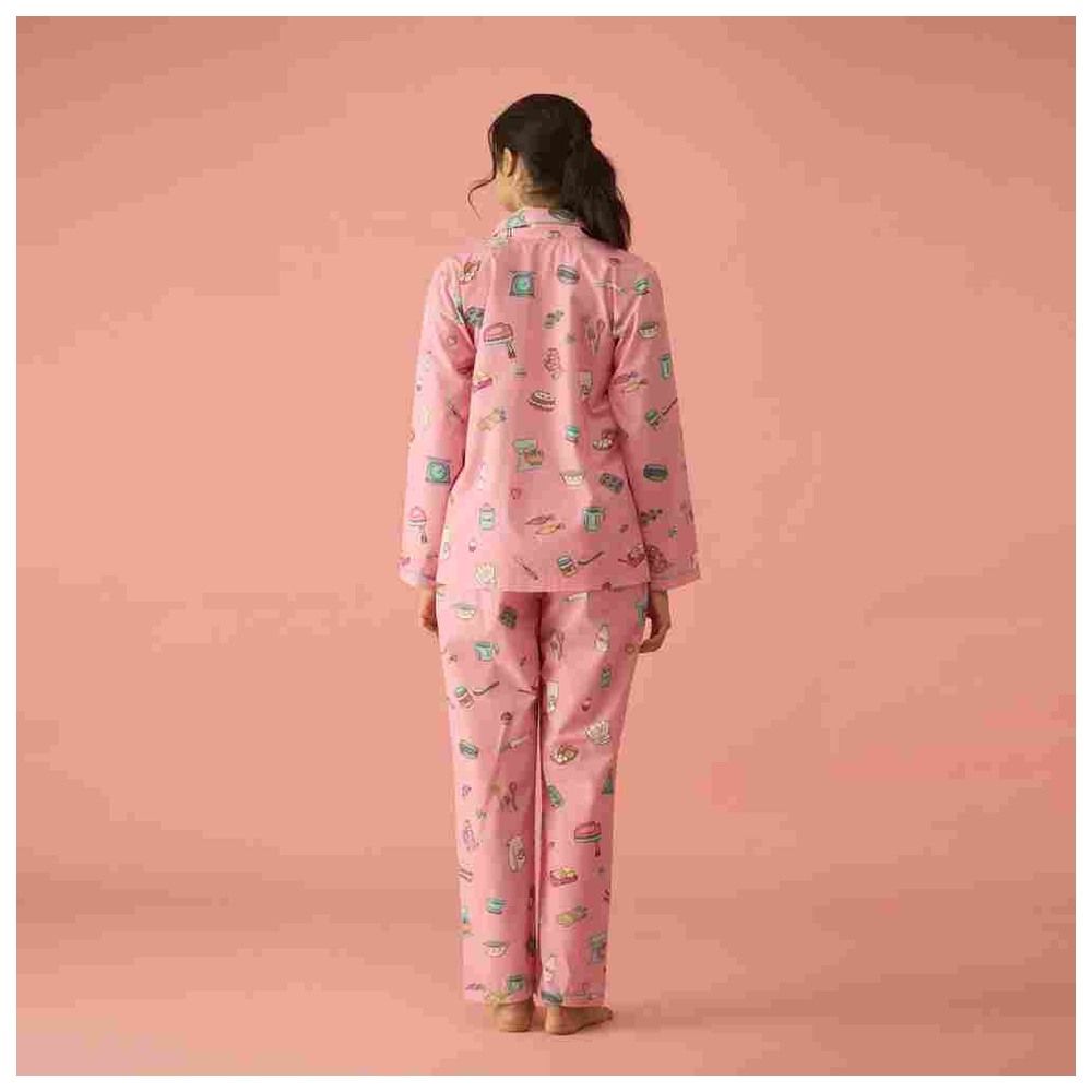 Little West Street - 2pc-Set - Women Baking Pyjama Set - Pink