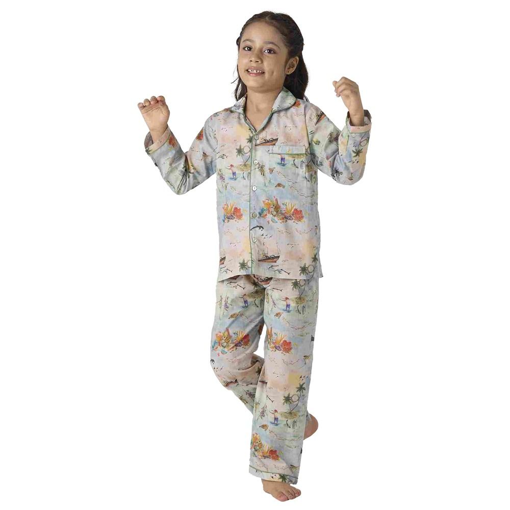 Little West Street - 2pc-Set - Ocean Cotton Pyjama Set