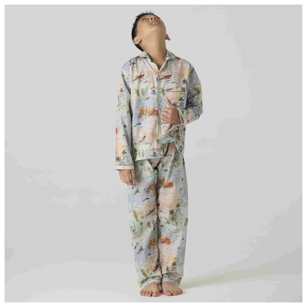 Little West Street - 2pc-Set - Ocean Cotton Pyjama Set