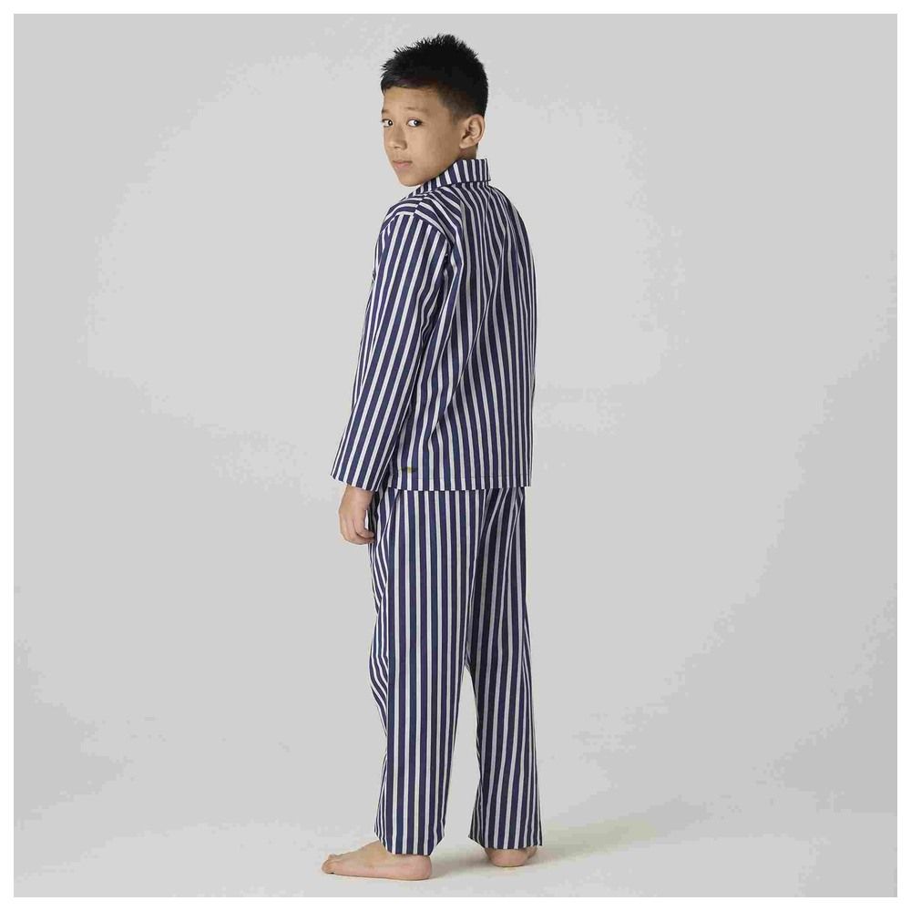 Little West Street - 2pc-Set - Bold Cotton Striped Pyjama Set - Navy