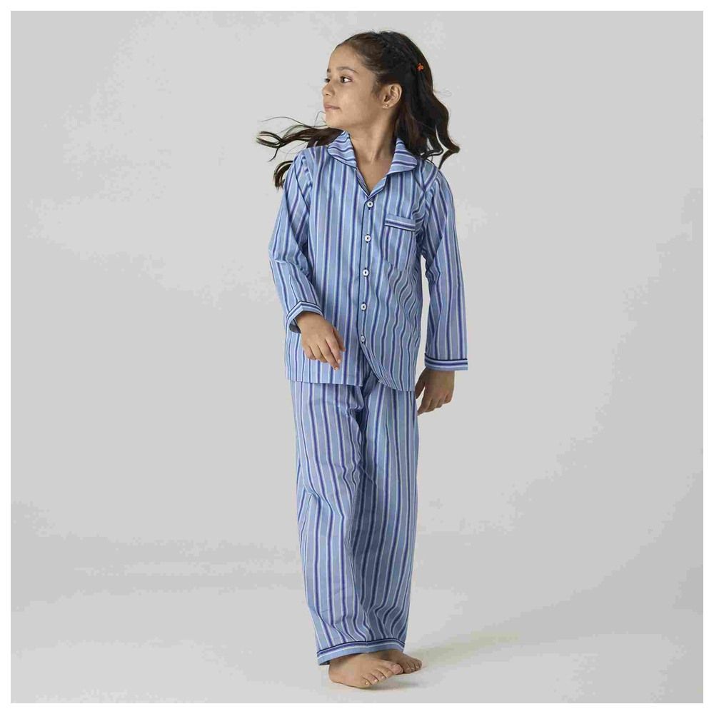 Little West Street - 2pc-Set - Nautical Striped Pyjama Set - Blue