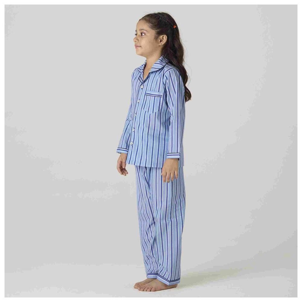 Little West Street - 2pc-Set - Nautical Striped Pyjama Set - Blue