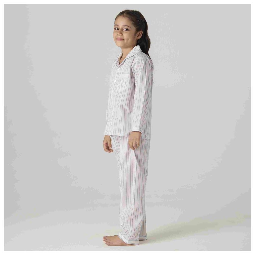 Little West Street - 2pc-Set - Serene Striped Pyjama Set - White