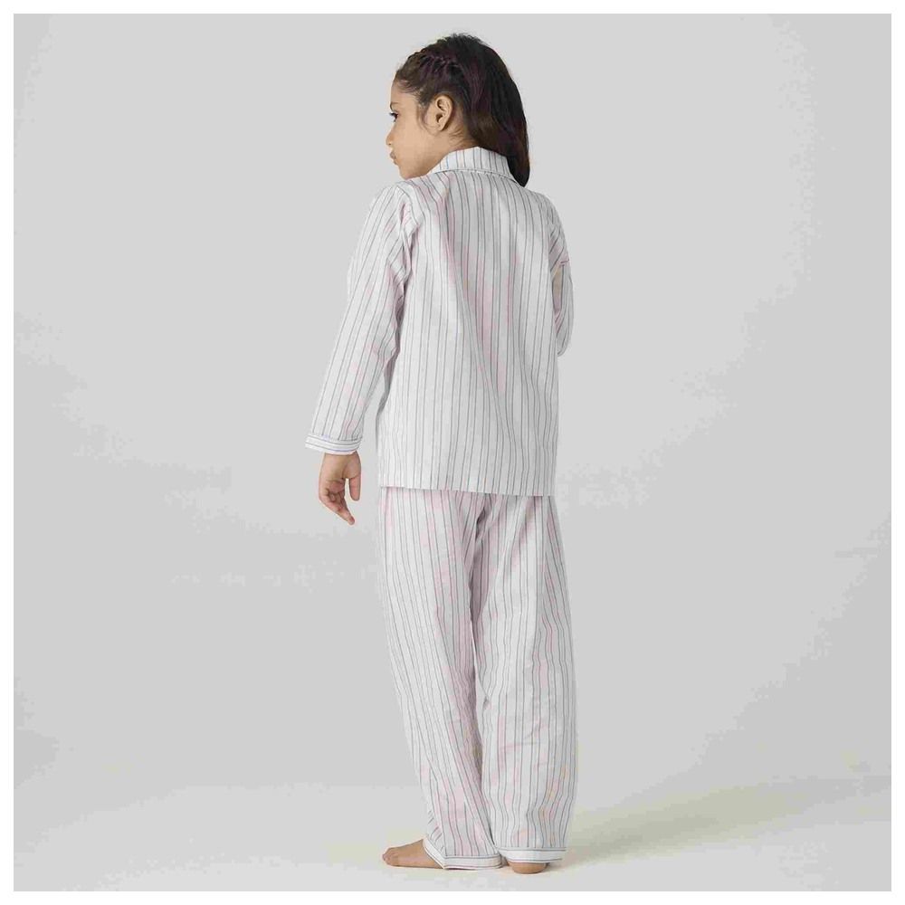 Little West Street - 2pc-Set - Serene Striped Pyjama Set - White