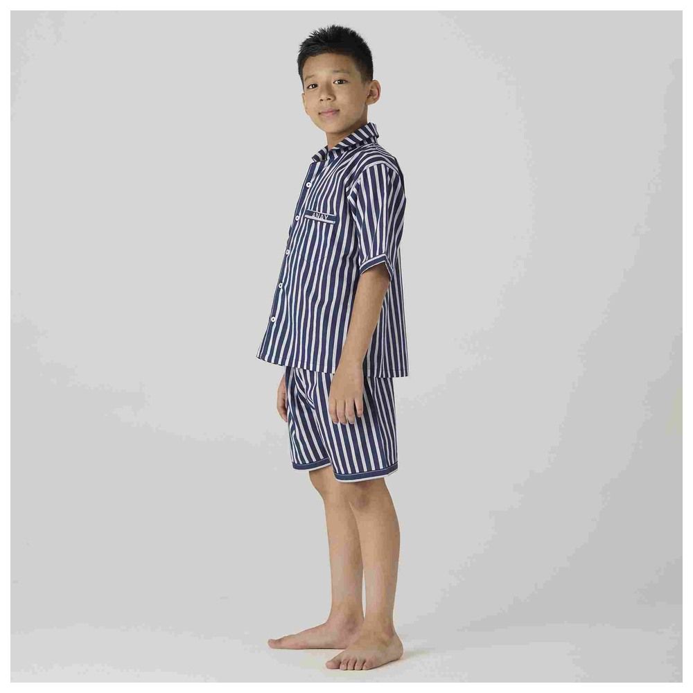 Little West Street - 2pc-Set - Bold Cotton Striped Shorts Set