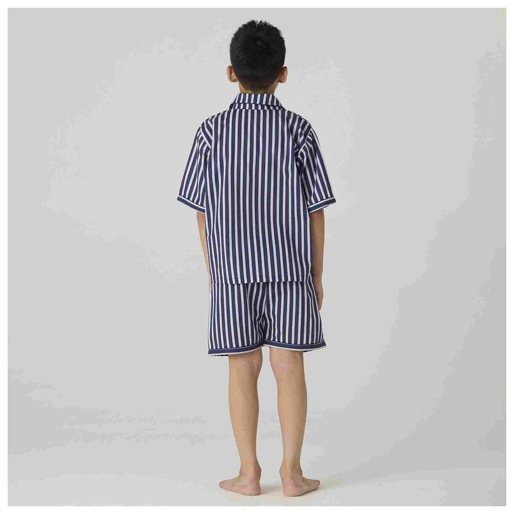 Little West Street - 2pc-Set - Bold Cotton Striped Shorts Set