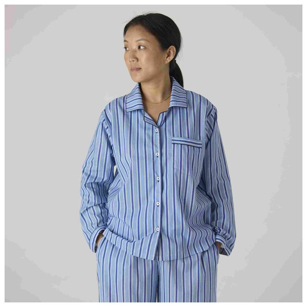 Little West Street - 2pc-Set - Women Nautical Striped Pyjama Set - Blue