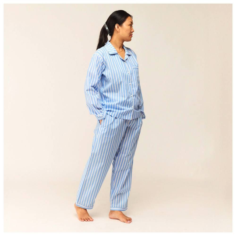 Little West Street - 2pc-Set - Women Azure Striped Pyjama Set