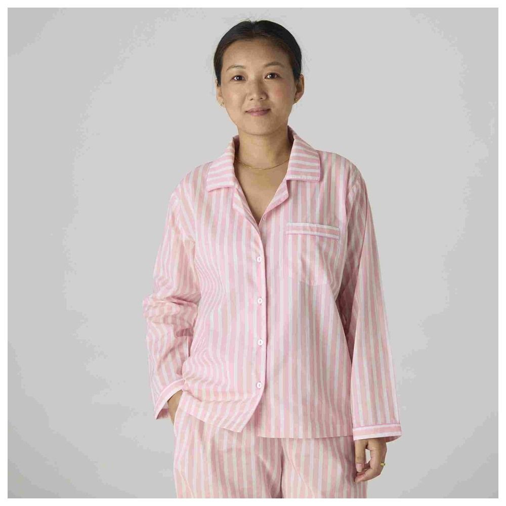 Little West Street - 2pc-Set - Women Blush Striped Pyjama Set - Pink