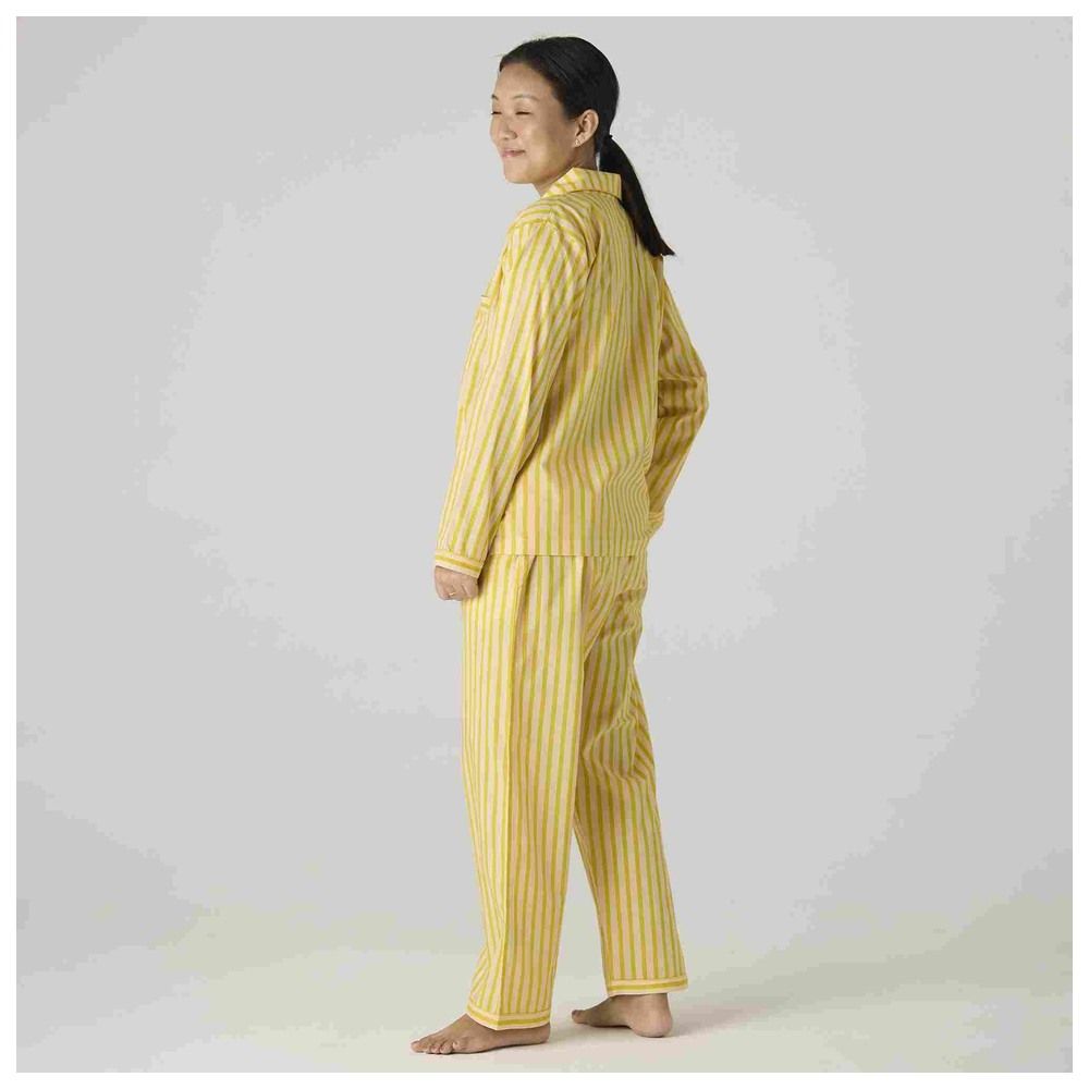 Little West Street - 2pc-Set - Women Lemon Striped Pyjama Set - Yellow