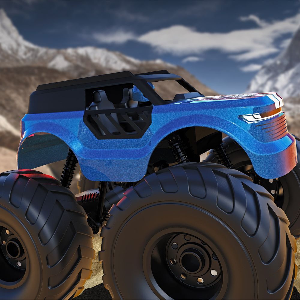 Sharper Image - Rampage Renegade RC Off-Road Monster Truck - Blue