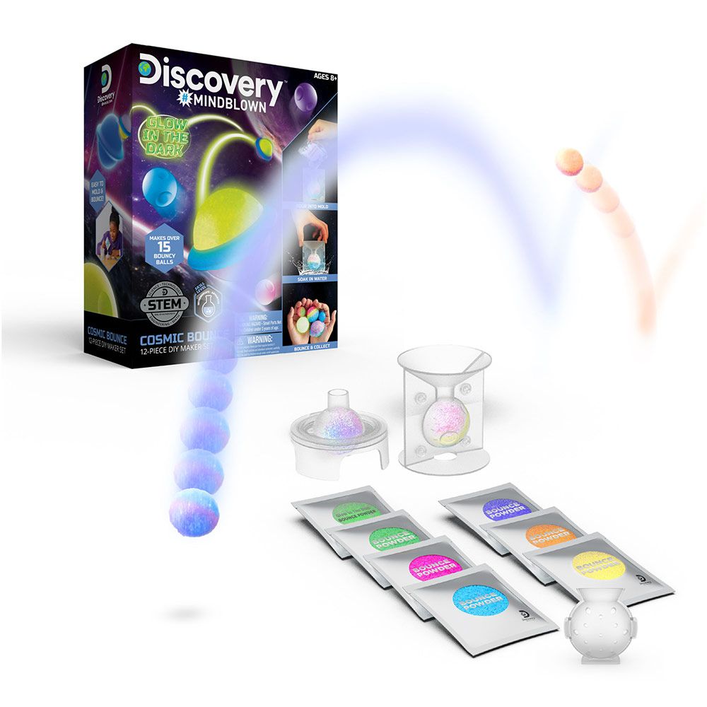 Discovery Mindblown - DIY Cosmic Bounce Glow in the Dark - 12pc Set