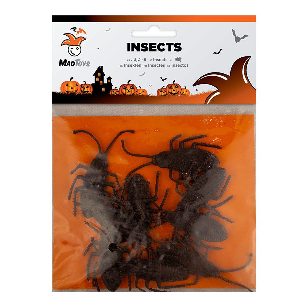 Mad Toys - Halloween Decoration - Spooky Fake Cockroaches - 12pcs