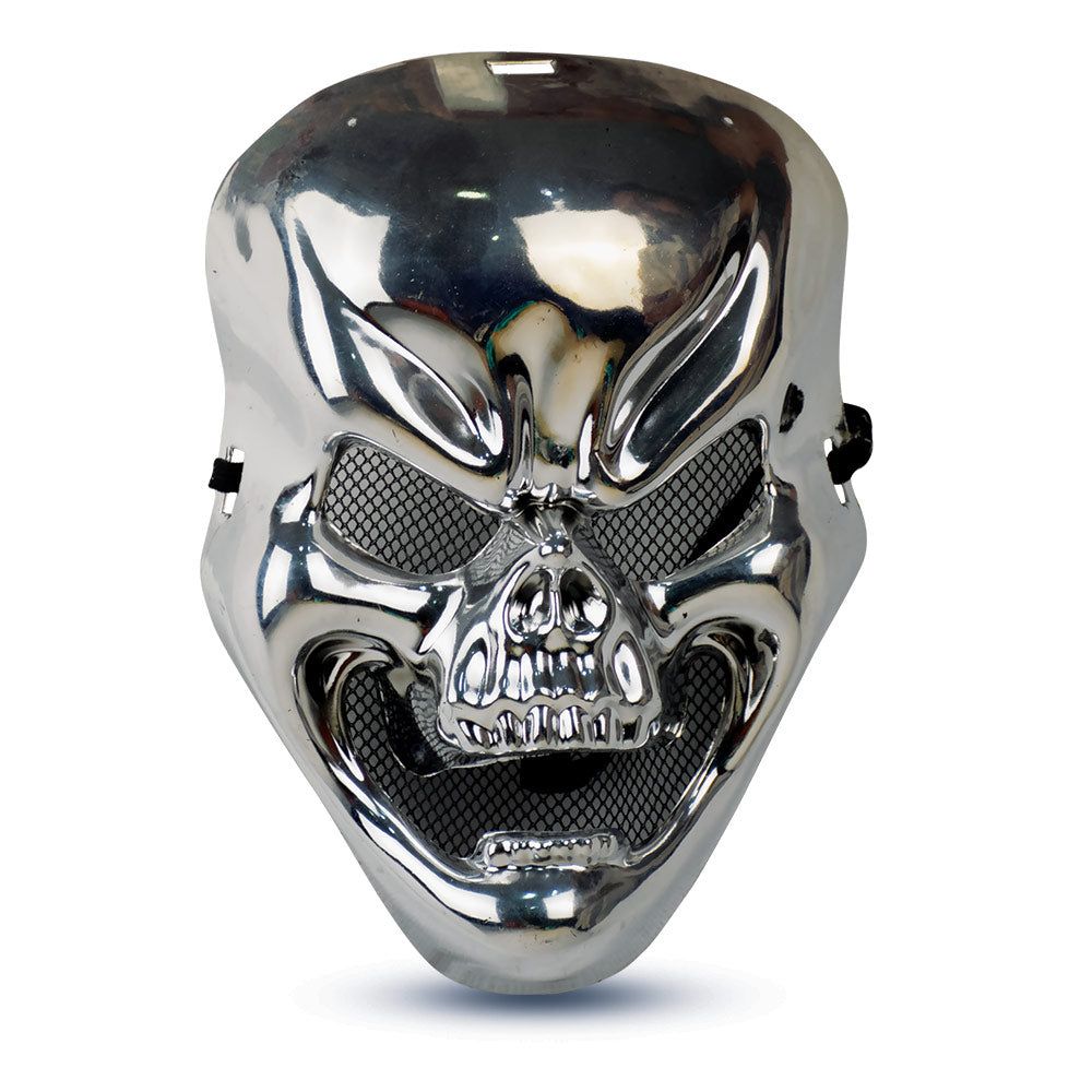 Mad Toys - Halloween Spooky Skull Mask - Metallic Silver