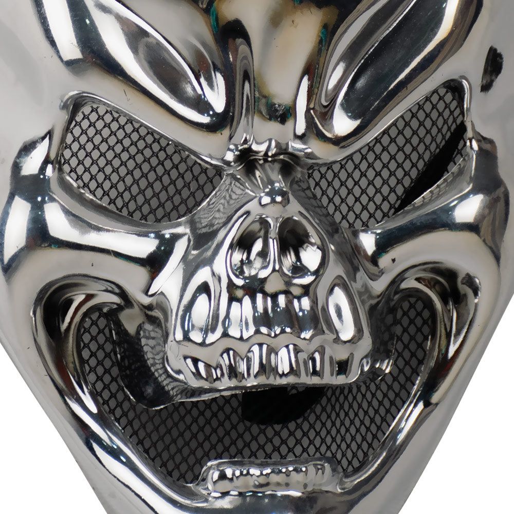 Mad Toys - Halloween Spooky Skull Mask - Metallic Silver