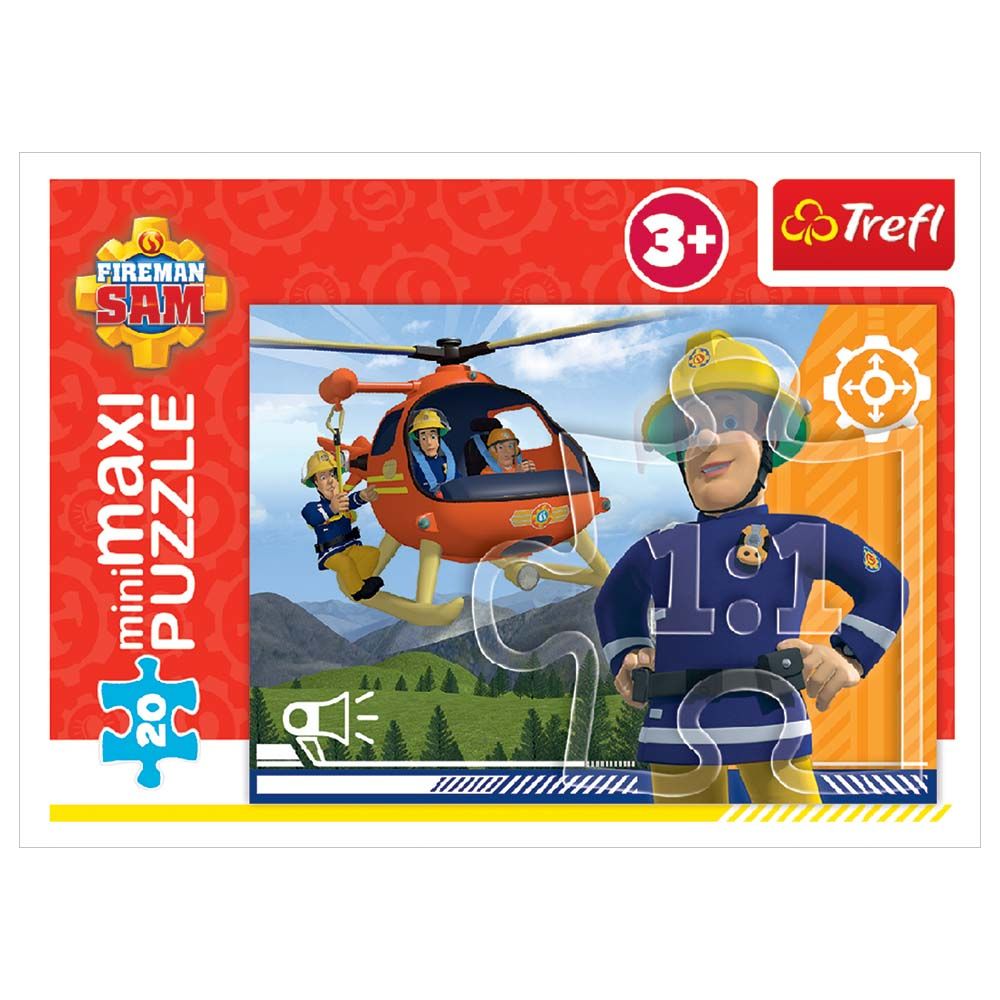 Mattel - The Heroic Fireman Sam Minimaxi Puzzle - 20pcs - Style May Vary