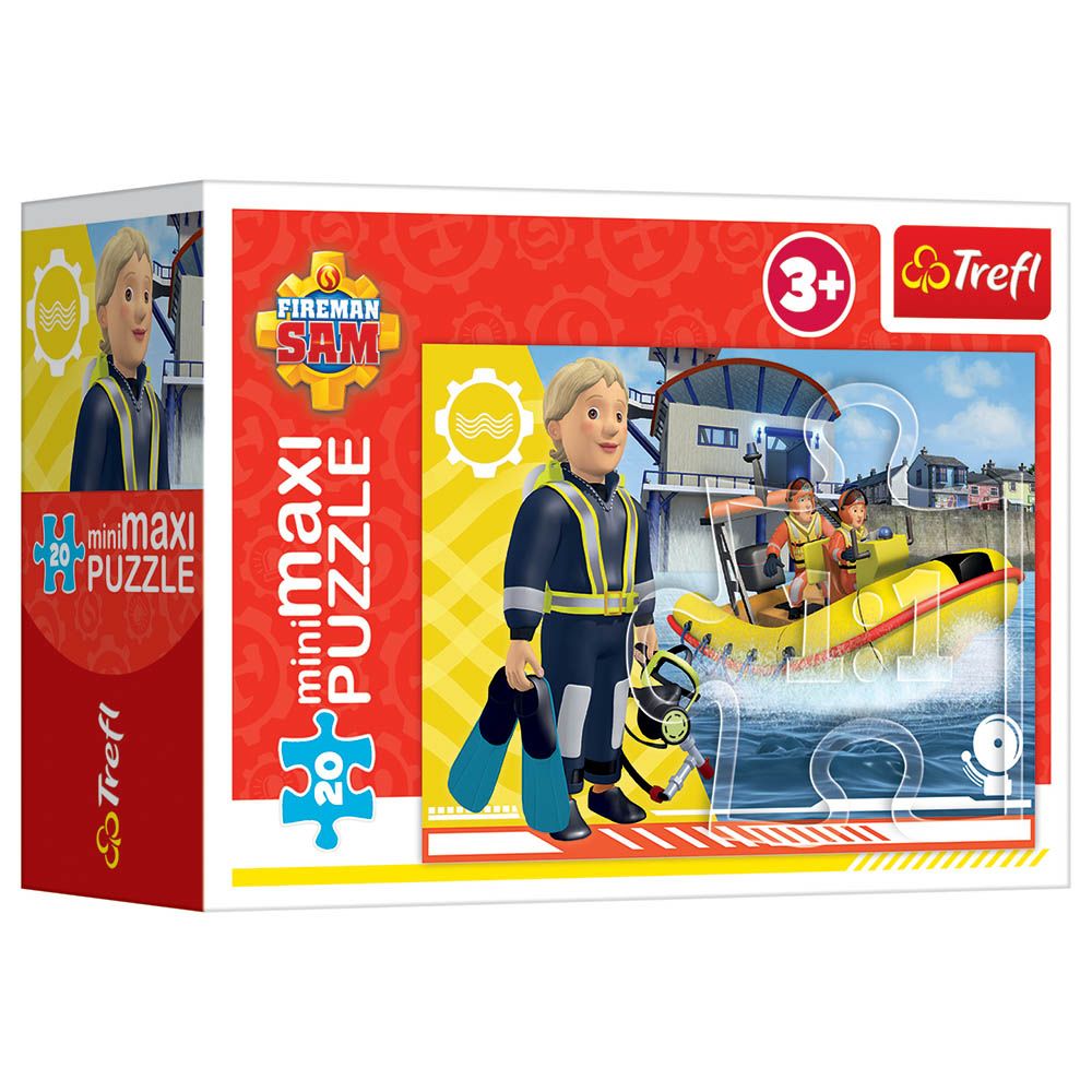 Mattel - The Heroic Fireman Sam Minimaxi Puzzle - 20pcs - Style May Vary