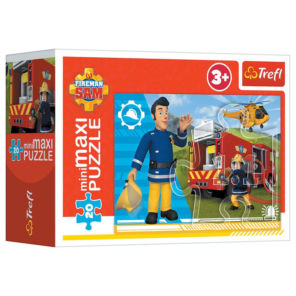 Mattel - The Heroic Fireman Sam Minimaxi Puzzle - 20pcs - Style May Vary