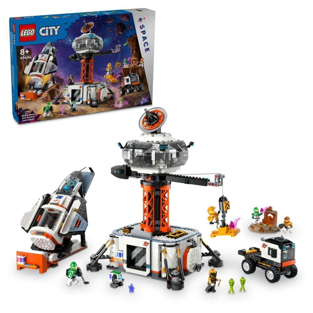 Lego - 60434 Space Base And Rocket Launchpad Building Playset