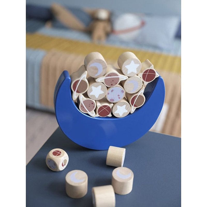 Fabelab - Balancing Game Wooden Toy - Blue/Beige