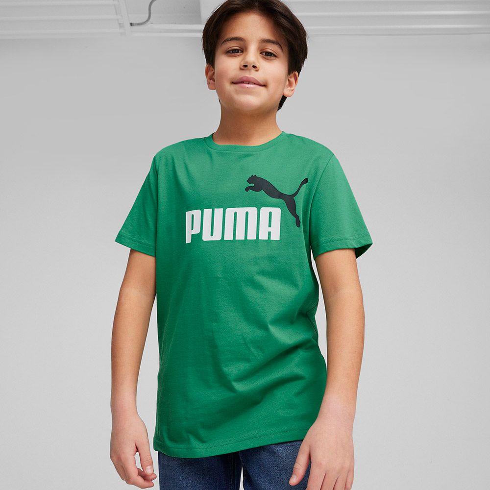 Puma - Ess+ 2 Col Logo Boys Tee - Archive Green