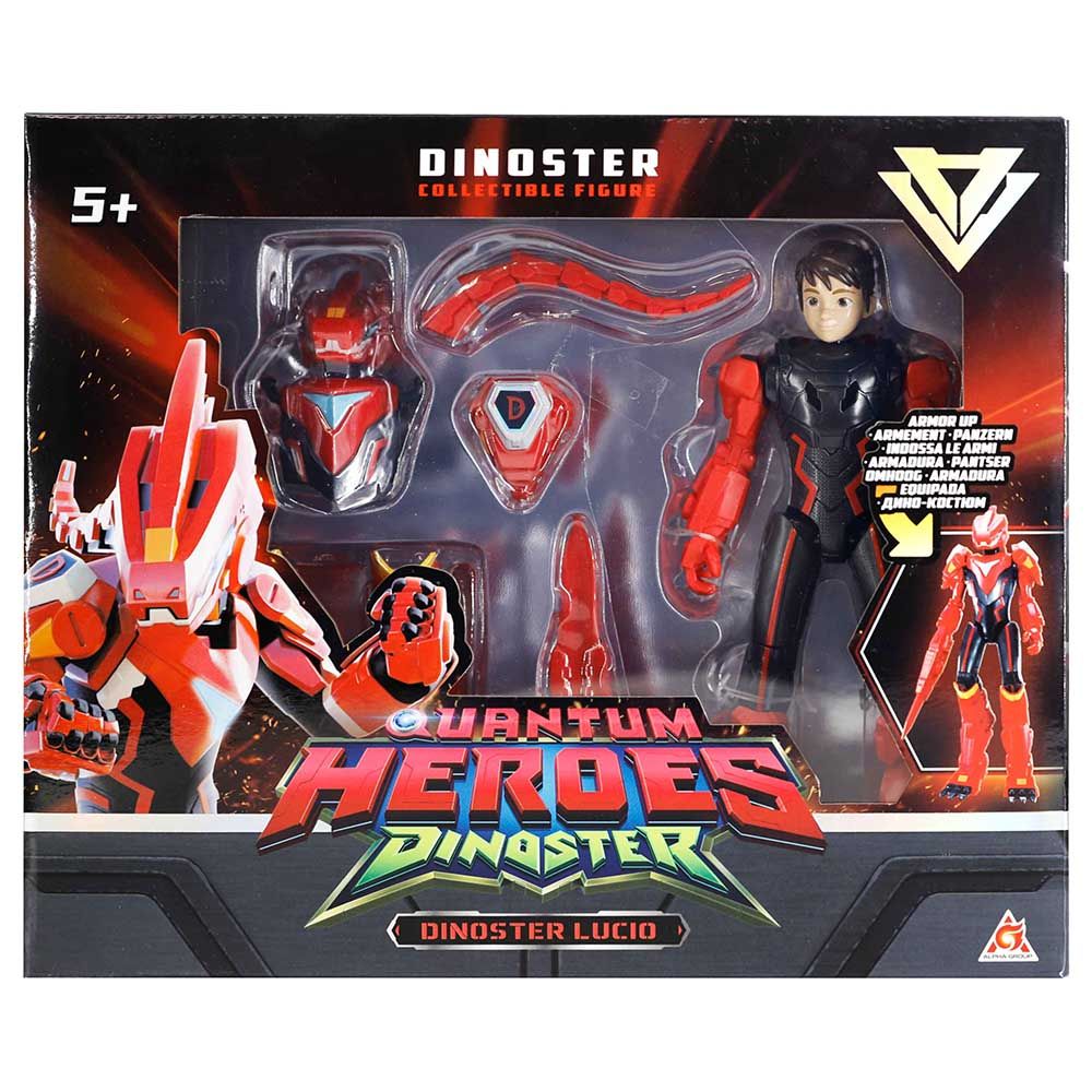 Quantum Heroes Dinoster - Armored Action Figure - Lucio - 7.8 Inch