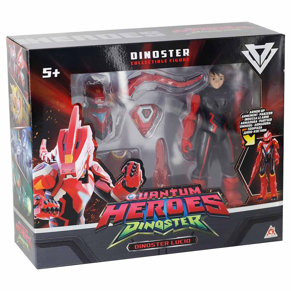 Quantum Heroes Dinoster - Armored Action Figure - Lucio - 7.8 Inch