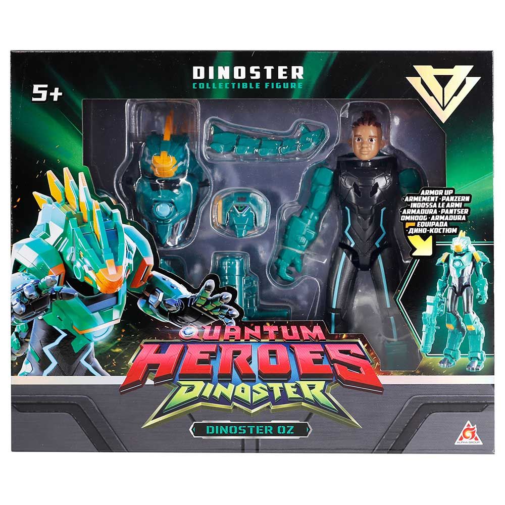 Quantum Heroes Dinoster - Armored Action Figure - Oz - 7.8 Inch