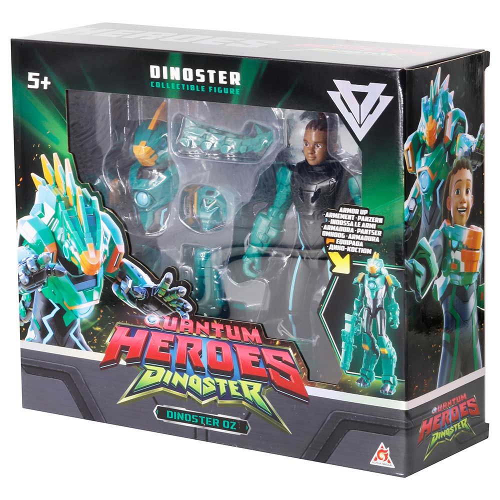 Quantum Heroes Dinoster - Armored Action Figure - Oz - 7.8 Inch