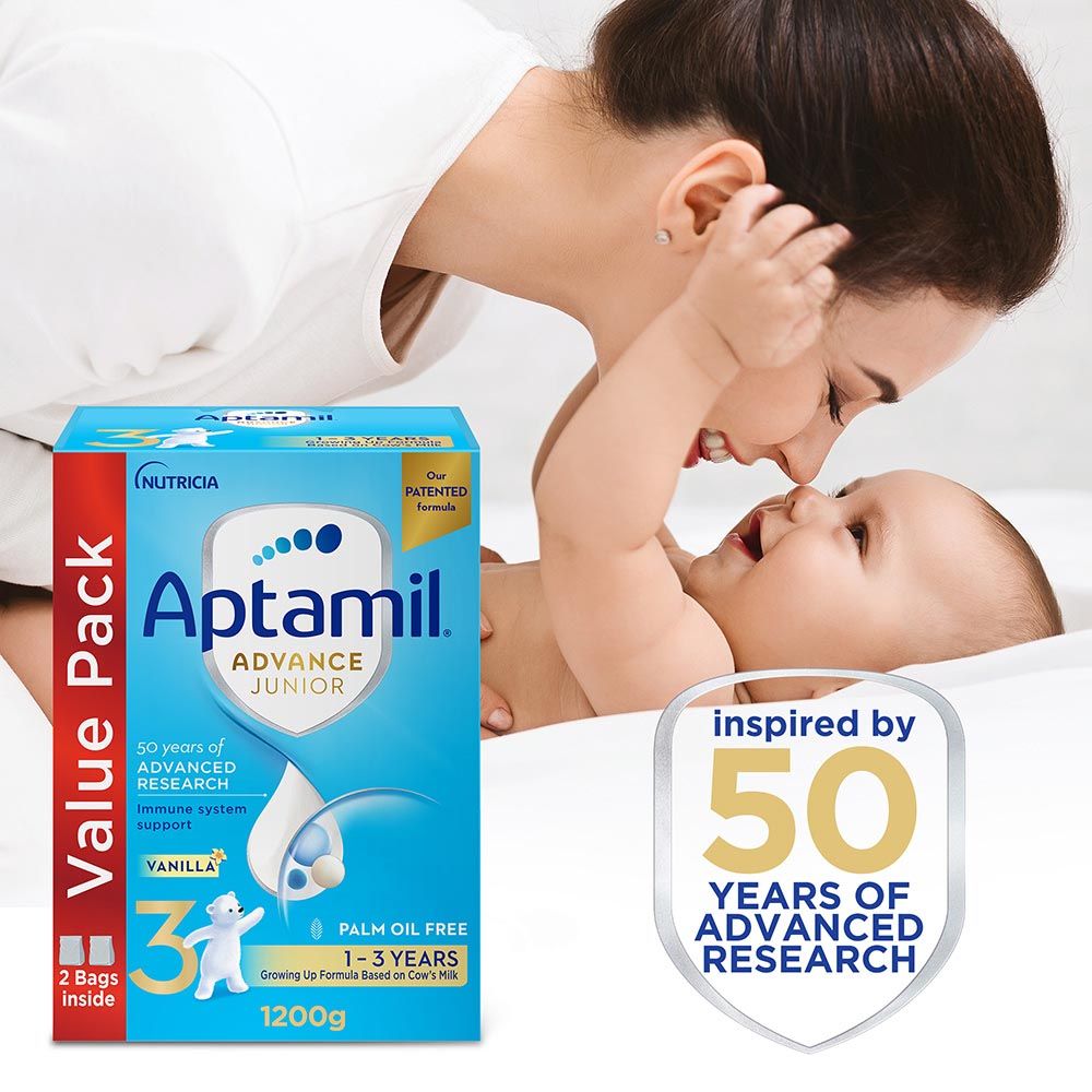 Aptamil - Advance Junior 3 Palm Oil Free Milk Formula - 1.2 Kg