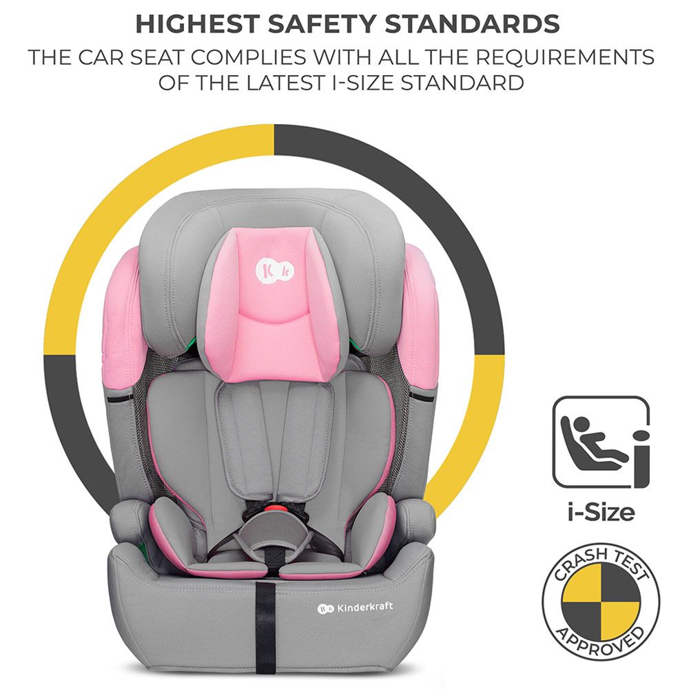 Kinderkraft - Comfort Up i-Size Car Seat 15m-12years (9-36kg) - Pink