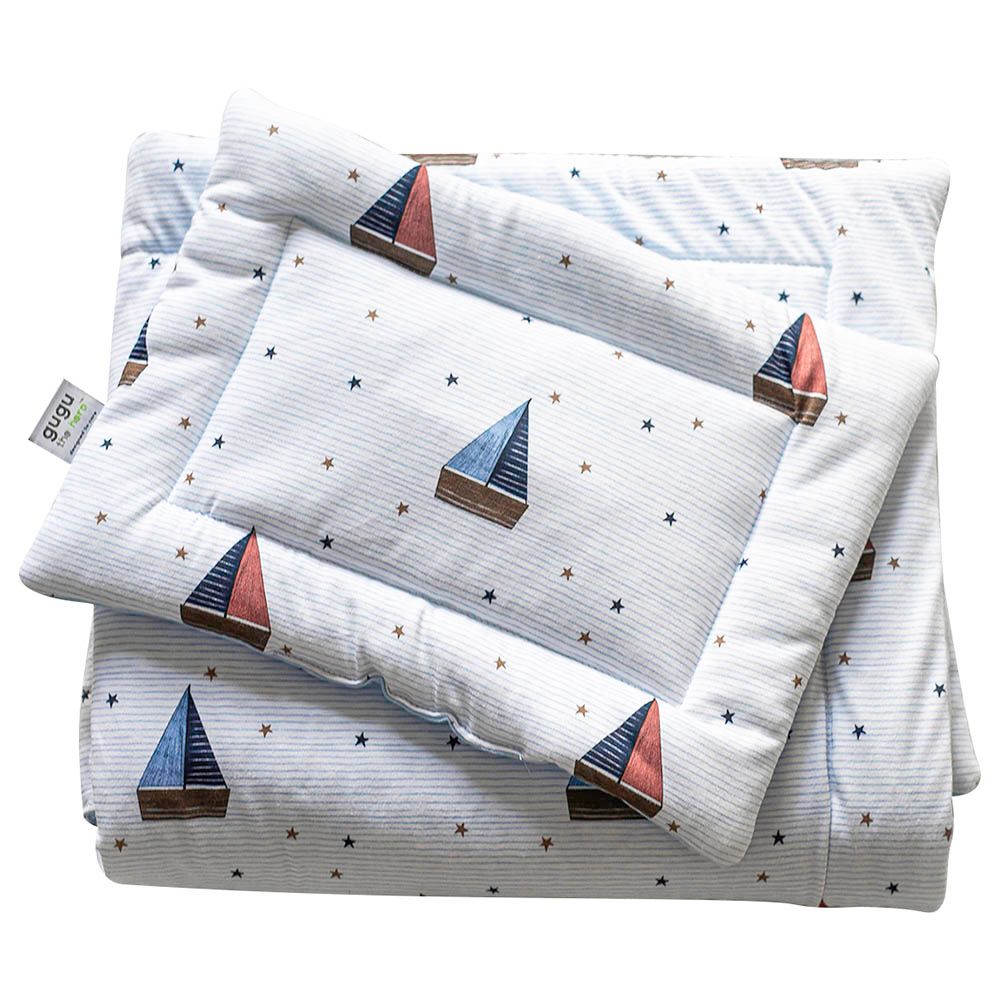 Gugu The Hero - Little Sailor Nap Set - White - 2pcs