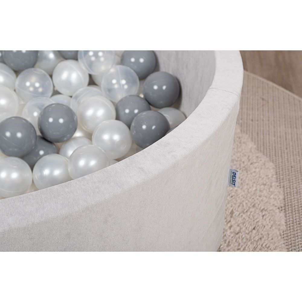 Delsit - Chenille Dry Pool w/ 200 Plastic Balls - Grey Melange