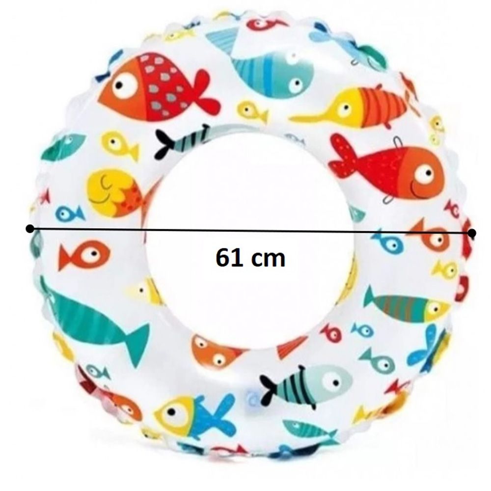 Buddiez - Inflatable Swimming Ring - Fishes Print - 61 cm